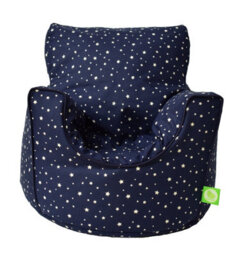 Bean Lazy Cotton Navy Stars Bean Bag Arm Chair Toddler Size
