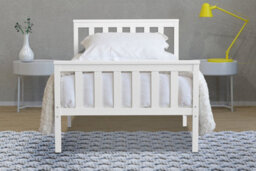 Flintshire Furniture Marnel 3Ft Single White Bed Frame - thumbnail 2