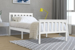 Flintshire Furniture Marnel 3Ft Single White Bed Frame - thumbnail 1