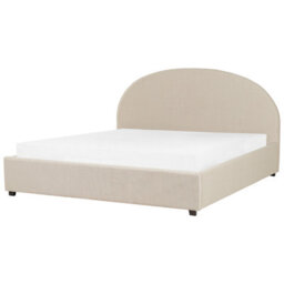 Beliani Ottoman Bed Fabric Vaucluse 180 X 200 Cm (Eu Super King) Sand Beige - thumbnail 4
