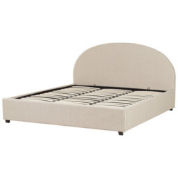 Beliani Ottoman Bed Fabric Vaucluse 180 X 200 Cm (Eu Super King) Sand Beige - thumbnail 6