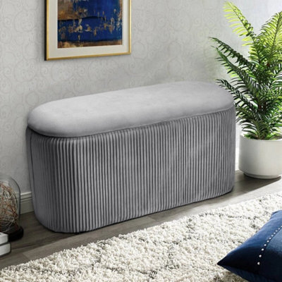 Storage Ottoman Blanket Bedding Toy Container Box Pouffe Footstool Bench - image 1