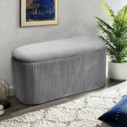 Storage Ottoman Blanket Bedding Toy Container Box Pouffe Footstool Bench - thumbnail 1