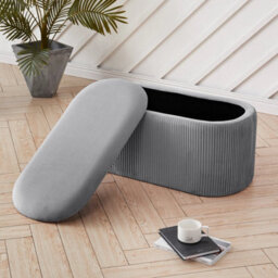 Storage Ottoman Blanket Bedding Toy Container Box Pouffe Footstool Bench - thumbnail 3