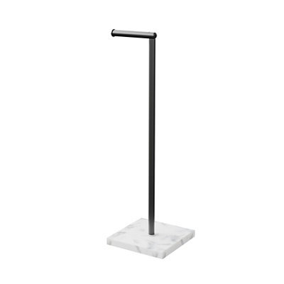 GoodHome Elland Matt Marble Effect Freestanding Toilet Roll Holder Stand (H)685mm (W)200mm - image 1