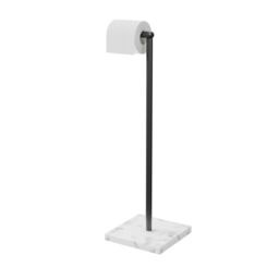 GoodHome Elland Matt Marble Effect Freestanding Toilet Roll Holder Stand (H)685mm (W)200mm - thumbnail 2