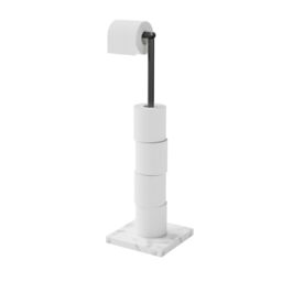GoodHome Elland Matt Marble Effect Freestanding Toilet Roll Holder Stand (H)685mm (W)200mm - thumbnail 3