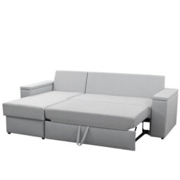 Heros Universal Corner Sofa Bed With Storage And Sleeping Function Light Grey Pink - thumbnail 3