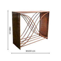 Ivyline Outdoor X Shape Rust Log Storage H88Cm D100Cm - thumbnail 1