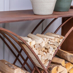 Ivyline Outdoor X Shape Rust Log Storage H88Cm D100Cm - thumbnail 5