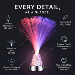 Cuqoo Fibre Optic Mood Lamp Led Colour Changing Mood Light For Bedroom - thumbnail 5