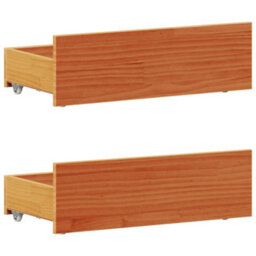 Berkfield Bed Frame Without Mattress With Headboard Wax Brown 90X200 Cm Solid Wood Pine - thumbnail 9