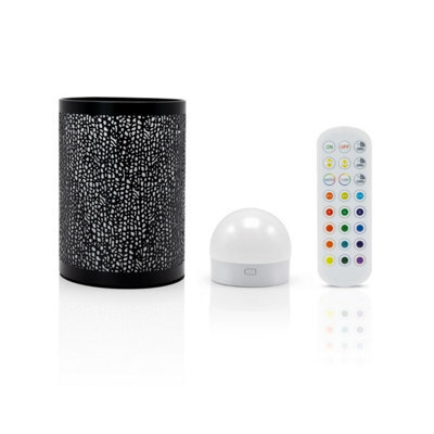 Auraglow Omniance Seraphine Rechargeable Wireless Table Lamp With Remote - Black - 1 Lamp, 1 Light Source, 1 Remote - image 1
