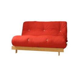 Comfy Living 4Ft6 Futon Set In Red - thumbnail 1