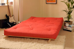 Comfy Living 4Ft6 Futon Set In Red - thumbnail 2