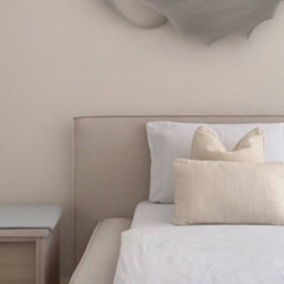 Luxe Boucle Upholstered Platform  Latte Bed Frame - thumbnail 7