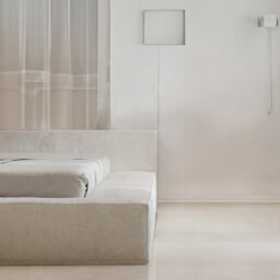 Luxe Boucle Upholstered Platform  Latte Bed Frame - thumbnail 4