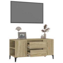 Berkfield Tv Cabinet Sonoma Oak 102X44.5X50 Cm Engineered Wood - thumbnail 5