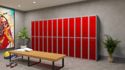 Phoenix Safe Company Phoenix Pl 300D Series Pl1233Grk 1 Column 2 Door Personal Locker In Red With Key Lock - thumbnail 7