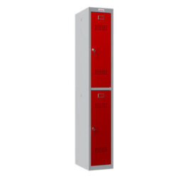 Phoenix Safe Company Phoenix Pl 300D Series Pl1233Grk 1 Column 2 Door Personal Locker In Red With Key Lock - thumbnail 1