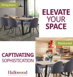 Hallowood Furniture Dudley 1.8M Dining Table Set With 6 Grey Fabric Curved Back Chairs - thumbnail 6