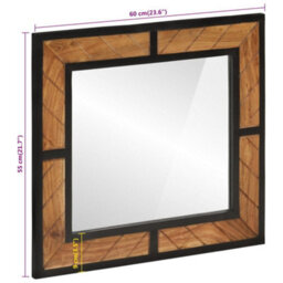 Berkfield Bathroom Mirror 60X1X55 Cm Solid Wood Acacia - thumbnail 7