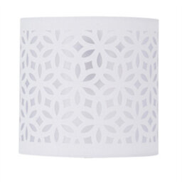 First Choice Lighting Set Of 2 Buck - Clear Glass Table Lamps With White Cut Out Shade - thumbnail 7