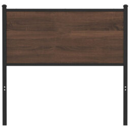 Berkfield Headboard Brown Oak 90 Cm Engineered Wood And Steel - thumbnail 3