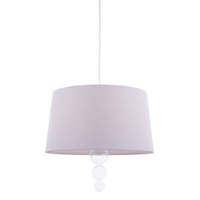 Pagazzi Lighting Pagazzi Freya Ribbed Glass & Grey Ceiling Pendant - image 1