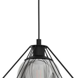 Pagazzi Lighting Pagazzi Freya Ribbed Glass & Grey Ceiling Pendant - thumbnail 3