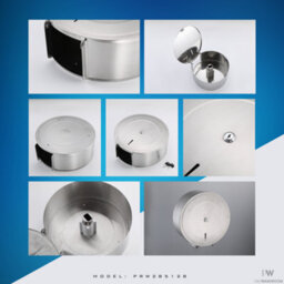 Mylek Pro Washroom Stainless Steel Toilet Roll Dispenser Jumbo 300mm Roll Holder, - thumbnail 7