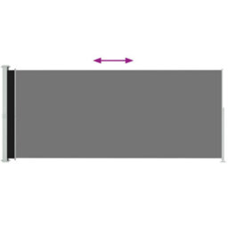 Berkfield Patio Retractable Side Awning 200X500 Cm Black - thumbnail 3