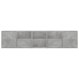Berkfield Corner Cabinet Concrete Grey 200X40X45 Cm Engineered Wood - thumbnail 4