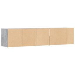 Berkfield Corner Cabinet Concrete Grey 200X40X45 Cm Engineered Wood - thumbnail 6