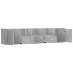 Berkfield Corner Cabinet Concrete Grey 200X40X45 Cm Engineered Wood - thumbnail 8