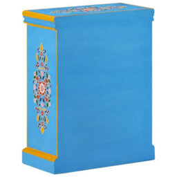 Walplus Sideboard Solid Mango Wood Turquoise Hand Painted - thumbnail 5