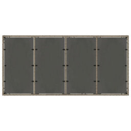 Berkfield Garden Table With Glass Top Grey 190X90X75 Cm Poly Rattan - thumbnail 7