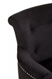 Orsina Ringback Black Velvet Armchair For Living Room, Classic Indoor Chair With Tufting, Angular Wooden Leg Chair - thumbnail 9