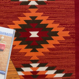 Loomed Red Terracotta Tribal Geometric Living Room Rug 120X170Cm - thumbnail 4