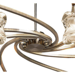 Luminosa Lighting Luminosa Rosa Del Desierto Telescopic Pendant 8 Light G9, Antique Brass - thumbnail 5