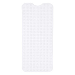 Aspire Homeware White Shower Bath Mat Non-Slip With Suction Cups Grip Drain Holes Machine Washable (L)70Cm X (W)38Cm - thumbnail 1