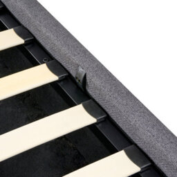 Beliani Ottoman Bed Without Headboard Fabric Dinan 180 X 200 Cm (Eu Super King) Dark Grey - thumbnail 8