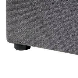 Beliani Ottoman Bed Without Headboard Fabric Dinan 180 X 200 Cm (Eu Super King) Dark Grey - thumbnail 9