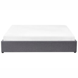 Beliani Ottoman Bed Without Headboard Fabric Dinan 180 X 200 Cm (Eu Super King) Dark Grey - thumbnail 6
