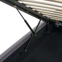 Beliani Ottoman Bed Without Headboard Fabric Dinan 180 X 200 Cm (Eu Super King) Dark Grey - thumbnail 7
