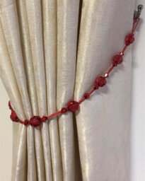 Luxury Living Elegant Plain Voile Curtain Panels Pair With Free Tie Backs Red - thumbnail 5