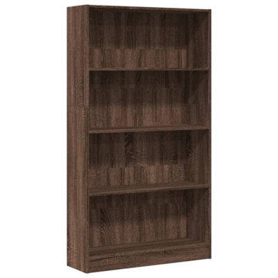 Berkfield Versatile Bookcase Brown Oak 80X24X143 Cm Engineered Wood