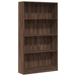 Berkfield Versatile Bookcase Brown Oak 80X24X143 Cm Engineered Wood