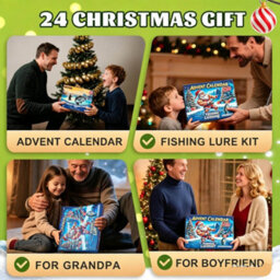Amorly Fishing Advent Calendar 2026, 24 Days Lure Tackle Kit For Men Christmas Countdown, Premium Bass & Trout Lure Set For Dad Men - thumbnail 4