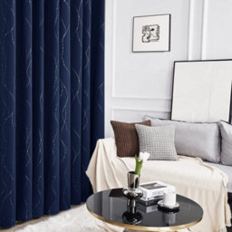 Deconovo Blackout Curtains Thermal Insulated Energy Saving Room Darkening Eyelet Curtains For Girls 55 X 90 Inch Navy Blue 1 Pair - thumbnail 5